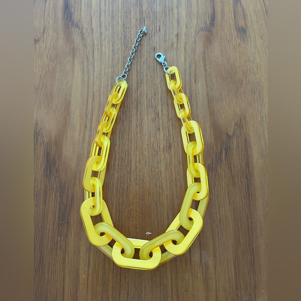 Bold Yellow Chain Necklace